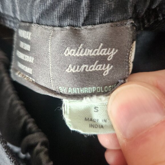 Saturday Sunday Anthropologie Sydney Jogger Pants Womens Small Belted FLAW - Picture 3 of 16